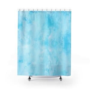 Abstract Watercolor Pastel Stylish Design 71" x 74" Elegant Waterproof Shower Cu